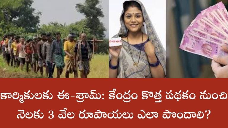 కార్మికులకు ఈ-శ్రామ్: కేంద్రం కొత్త పథకం నుంచి నెలకు 3 వేల రూపాయలు ఎలా పొందాలి?